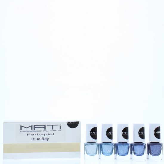 Mati Blue Ray Nail Polish Gift Set: 5 x 5ml