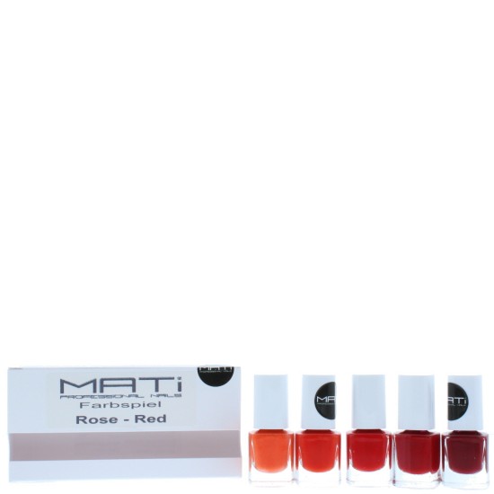 Mati Rose - Red Nail Polish Gift Set: 5 x 5ml