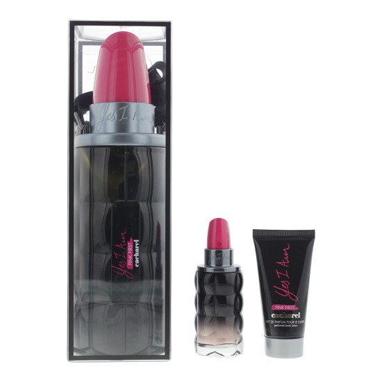 Cacharel Yes I Am Pink First 3 Piece Gift Set: Eau de Parfum 50ml - Fragrance Bo
