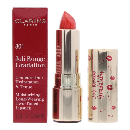 Clarins Joli Rouge Gradation Moisturising Long-Wearing Two-Toned Lipstick 801 Co