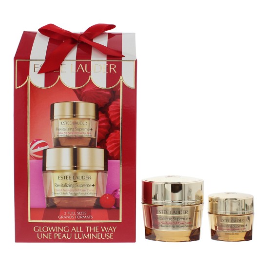 Estée Lauder Glowing All The Way 2 Piece Gift Set: Global Anti-Aging Cell Power Cream 50ml - Cell Power Eye Balm 15m