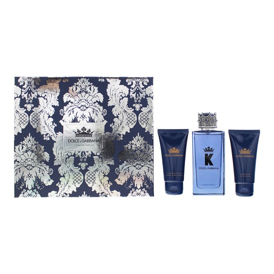Dolce & Gabbana K 3 Piece Gift Set: Eau de Parfum 100ml - Aftershave Balm 50ml -