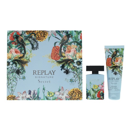 Replay Signature Secret For Woman 2 Piece Gift Set: Eau de Toilette 50ml - Body