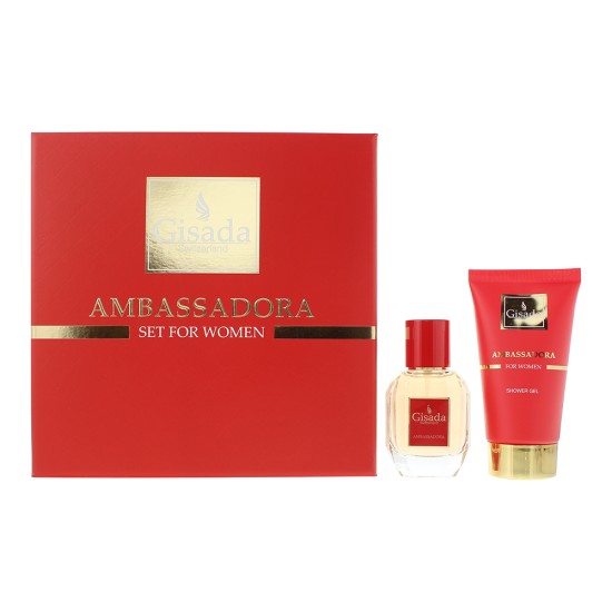 Gisada Ambassadora 2 Piece Gift Set: Eau de Parfum 50ml - Shower Gel 100ml