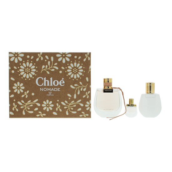 Chloé Nomade 3 Piece Gift Set: Eau de Parfum 75ml - Body Lotion 100ml - Eau de