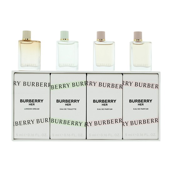 Burberry Her 4 Piece Gift Set: Eau de Parfum 5ml - Eau de Parfum 5ml - Eau de To