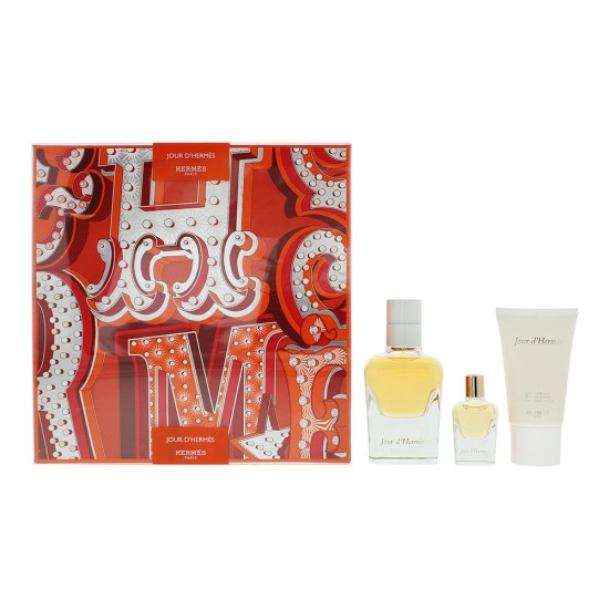 Hermès Jour D'hermès 3 Piece Gift Set: Eau de Parfum 50ml - Eau de Parfum 7.5m