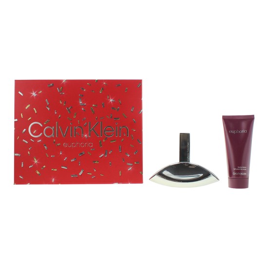 Calvin Klein Euphoria 2 Piece Gift Set: Eau de Parfum 100ml - Body Lotion 100ml