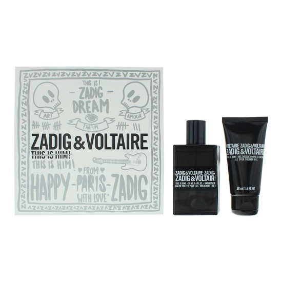 Zadig & Voltaire This Is Him! 2 Piece Gift Set: Eau de Toilette 50ml - Shower Ge
