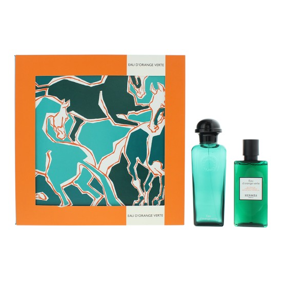 Hermès Eau D'orange Verte 2 Piece Gift Set: Eau de Cologne 100ml - Shower Gel 8