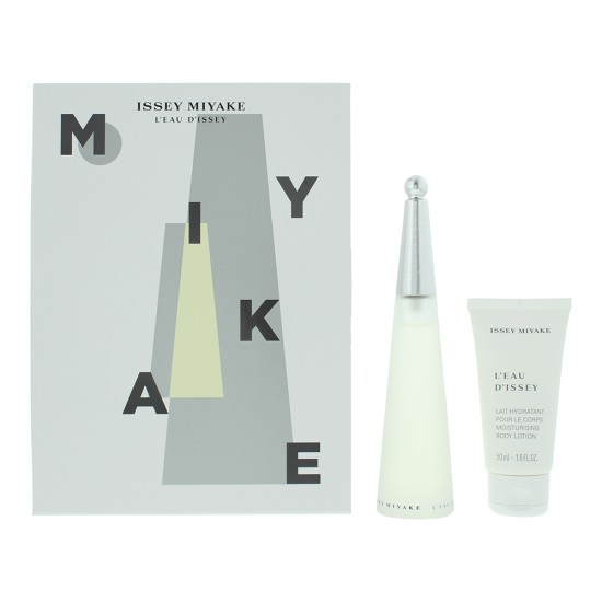 Issey Miyake L'eau D'issey 2 Piece Gift Set: Eau De Toilette 50ml - Body Lotion