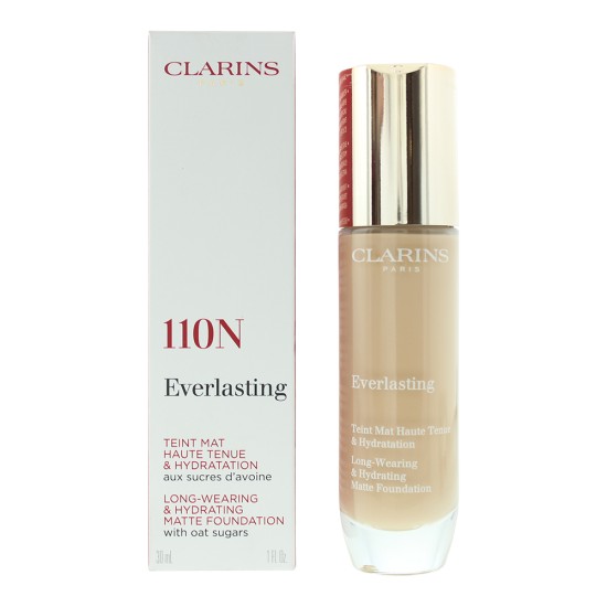 Clarins Everlasting Long Wearing & Hydrating 110N Honey Matte Foundation 30ml