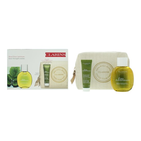 Clarins Eau Extraordinaire 3 Piece Gift Set: Eau de Soins 100ml - Shower Milk 30