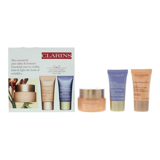 Clarins Extra-Firming 4 Piece Gift Set: Day Cream 50ml - Night  Cream 15ml - Fac