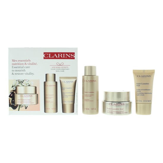 Clarins Nutri-Lumière 3 Piece Gift Set: Day Cream 50ml - Essence 50ml - Night C