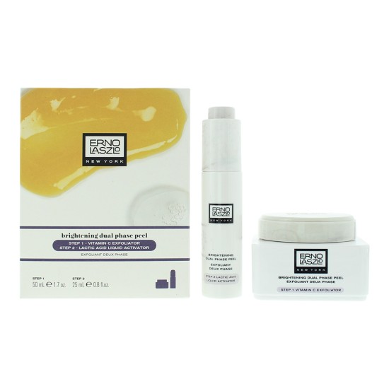 Erno Laszlo Brightening Dual-Phase Peel 2 Piece Gift Set: Exfoliator 50ml - Peel